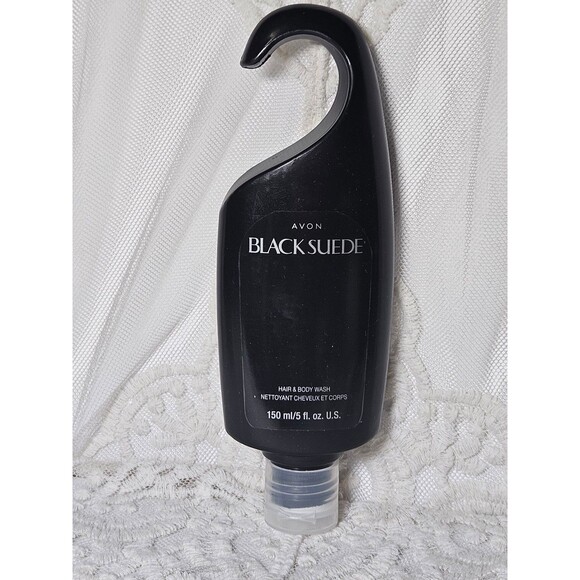 Avon Other - Avon Black Suede Hair & Body Wash 5 fl oz Shower Hook Bottle – New